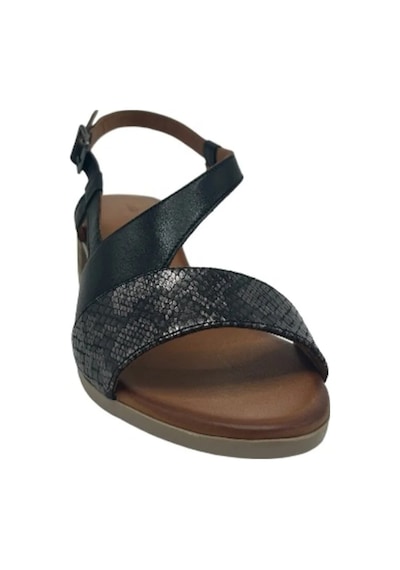 Kemal Tanca 852 807 Kadın Sandalet 56811 Sıyah Yılan