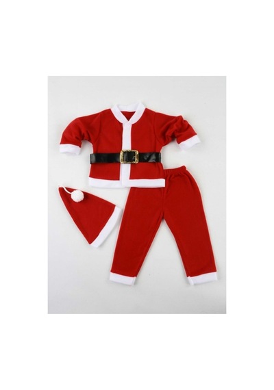 Pazarız Aryam Butik Erkek Çocuk Noel Baba Kostüm 1-2-3 Yaş Kırmızı