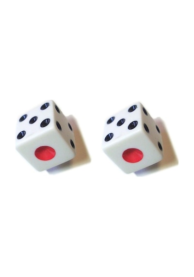 Star Kırmızı Noktali Tavla Zarı, 8,5 Mm X 8,5 Mm, 1 Çift