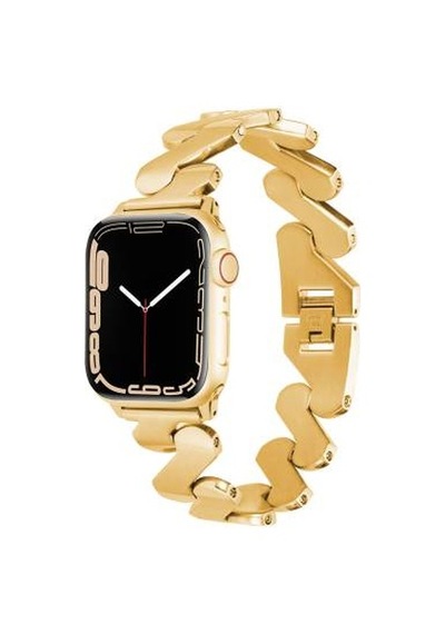 Apple Watch Uyumlu 38mm Kordon Krd-80 Metal Strap Kayış - Gold