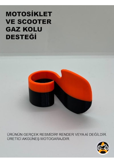 Motosiklet El Gazı Bilek Rahatlatıcı Siyah Gaz Kolu Tutucu Hız Sabitleyici Gaz Kelepçesi Turuncu