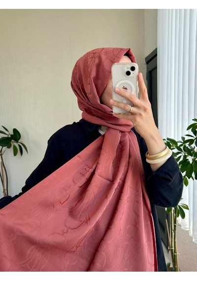 Noura Scarf Diamond Maria Şal Bakır Çok Renkli