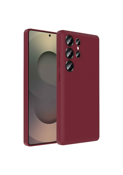 Zore Galaxy Uyumlu S25 Ultra Kılıf Kamera Korumalı Kartlık Hazneli Sys Vitra Kapak - Mürdüm Mürdüm