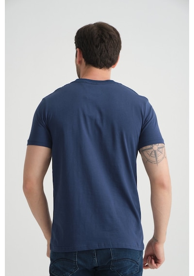 Shooter Sportwear Shooter Erkek T-shirt %100 Pamuk Minimalist Tasarım Regular Kalıp Baskılı İndigo