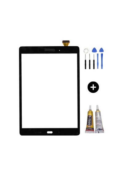 Samsung Galaxy Tab E Sm-t562 Uyumlu Hk Dokunmatik Siyah + Montaj Seti