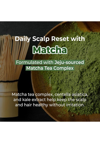 Yağlı Saçlara Dökülme Karşıtı Saç Derisi Peelingi Matcha&kale Clarifying Sea Salt Scalp Scrub