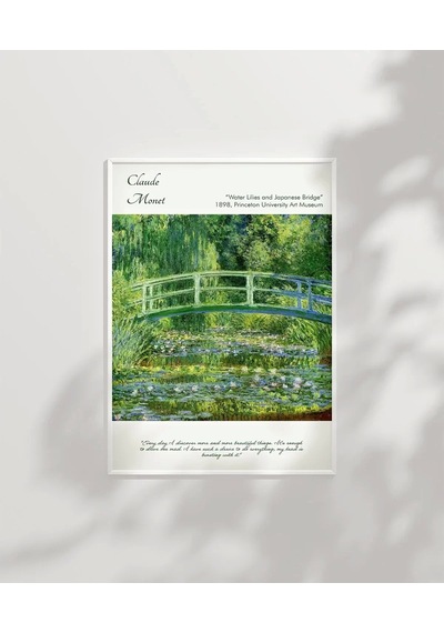 Çerçevesiz Poster Claude Monet Zambaklar Ve Japon Köprüsü