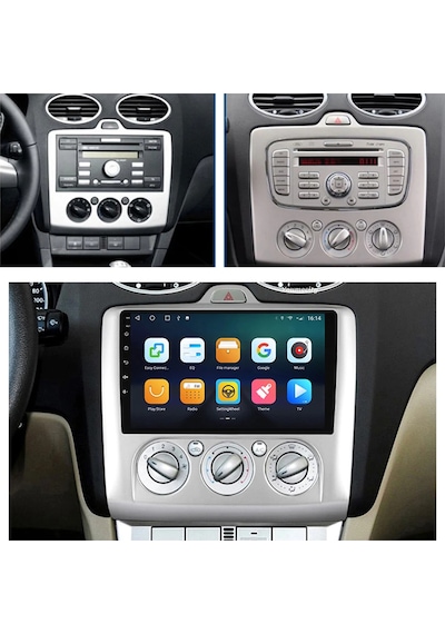 Exvol Ford Focus 2 Multimedya 9 İnc Ips Ekran Android 10 Sürüm 2+32 GB