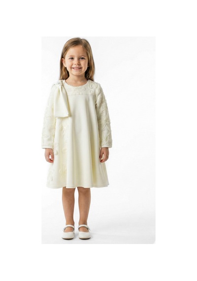 Xo Kids Kız Çocuk Elbise 4-8 Yaş 1606 Ekru
