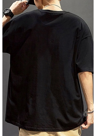 Unisex Space Baskılı T-shirt Siyah
