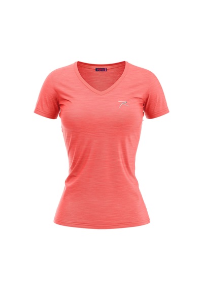 Raru Kadın %100 Pamuk T-Shirt Mulıer Pembe Melanj