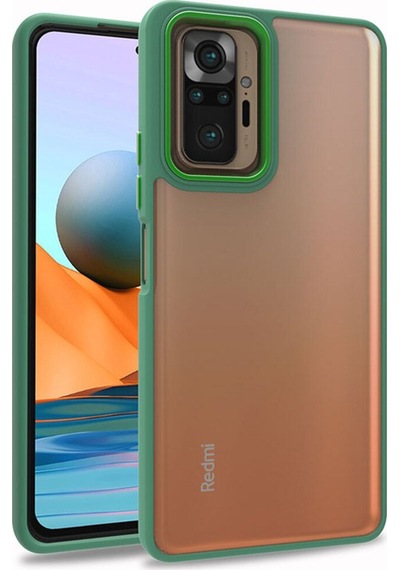 Xiaomi Redmi Note 10 Pro Kılıf Zore Flora Kapak Yeşil