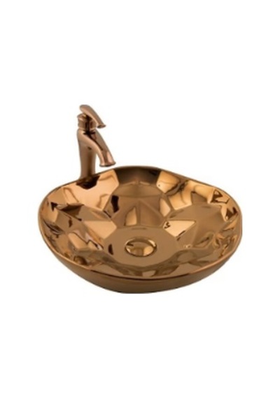 Tezgahüstü Porselen Lavabo Gold