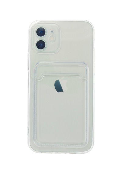 Apple iPhone  Uyumlu-  12 Kılıf Kart Şeffaf Silikon - Şeffaf