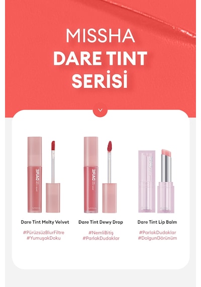 Uzun Süre Kalıcı, Bulaşma Yapmayan, Kadifemsi Bitiş Sunan Tint Dare Tint Melty Velvet Roselicious 0 05313365
