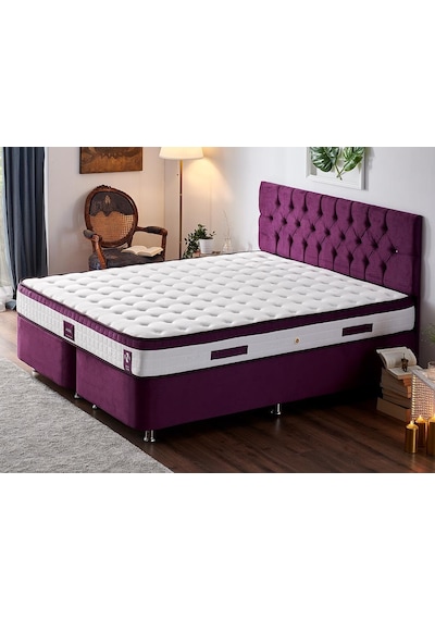 Nironyatak Niron Violet Yatak Seti 180X200 Cm Çift Kişilik Yatak Baza Başlık