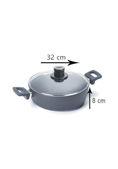 Woll Basık Tencere Çap 32Cm Derinlik 8Cm D-Woll832Nl