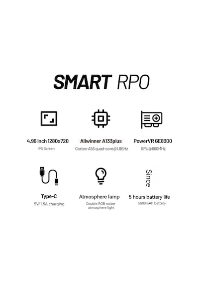 Trimui Smart Pro 4.96 Inch Ips Screen Handheld Game Console Open Source Linux System 128g Black