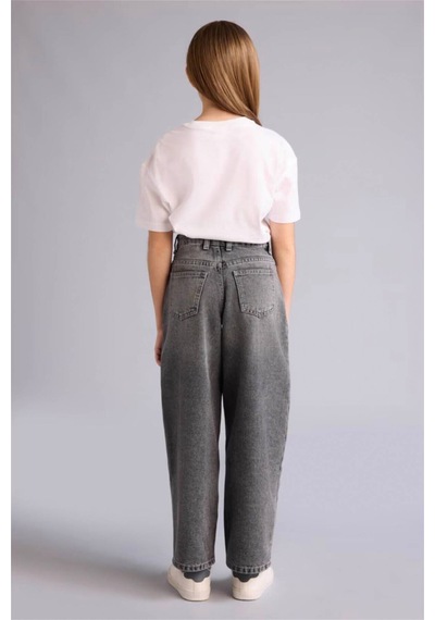 Defacto Baggy Fıt Gri Kız Çocuk Jean Pantolon G4653a8/nm55 Gri