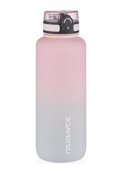1500ml Kapasiteli Motivasyonel Su Matarası, Pembe-gri Renk Seçenekleri 0