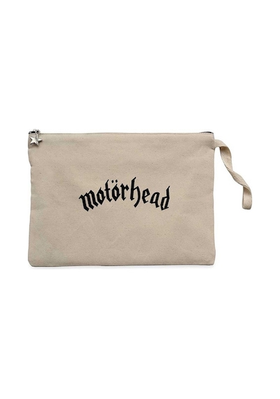 Motörhead Logo Yazı White Krem Clutch Cüzdan / El Çantası Krem
