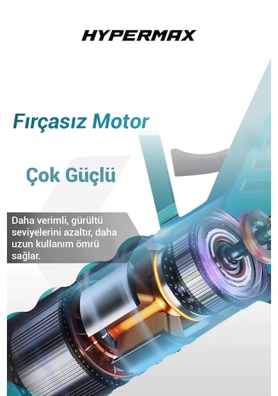 Hypermax Dk-911 Çift Akülü Çelik Şanzuman Göstergeli Şarjlı Dal Ağaç Kesme Bağ Budama Makası