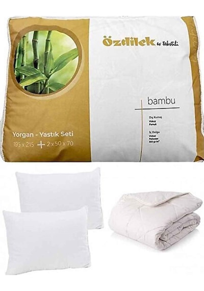 Özdilek Bambu Yorgan+Yastık(2adet) Seti Çift Kişilik