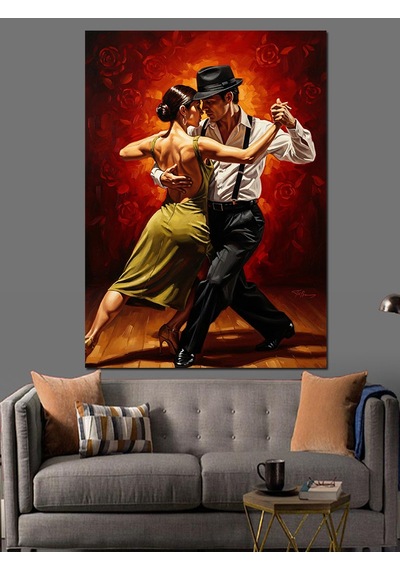 Aşkın Dansı Tango Portresi Dekoratif Kanvas - Mdf Ahşap Tablo