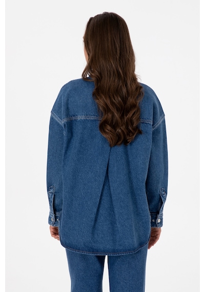 U.s. Polo Assn. Kadın Mavi Gömlek Jean 50312347-dn0022 Mıd Blue