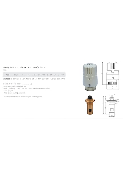 Kom - Eca Termostatik Kompakt Radyatör Valfi 602120813