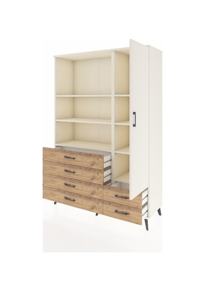 Hyperion Dolap 7 Raflı 6 Çekmeceli Tek Kapaklı 132x44x195 Aytaşı-aytaşı/çam Aytası/atlas Çam Hyperion Dolap 7 Raflı 6 Çekmeceli Tek Kapaklı 132x44x195 Aytaşı-aytaşı/çam Aytası/atlas Çam