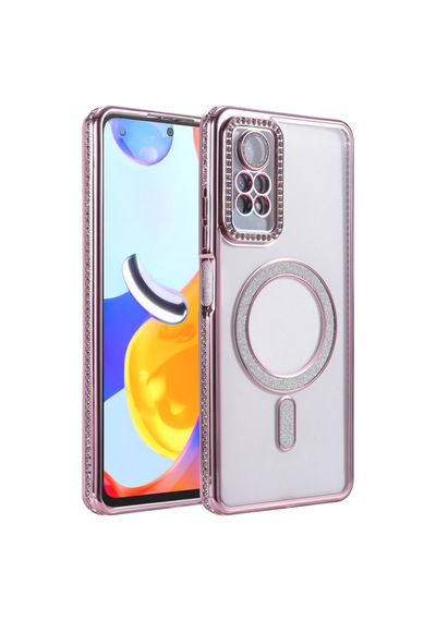 Xiaomi Redmi Note 12 Pro 4g Uyumlu Joke Simli Magneticsafe Kılıf - Pembe