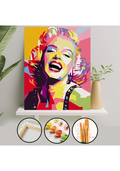 Sayılarla Boyama Tuval Seti 40X50 Cm - Marilyn Monroe