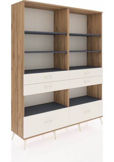 Hyperion Gardrop 8 Raflı 6 Çekmeceli 176x44x221 Çam-antrasit/aytaşı Antrasit/aytaşı Hyperion Gardrop 8 Raflı 6 Çekmeceli 176x44x221 Çam-antrasit/aytaşı Antrasit/aytaşı