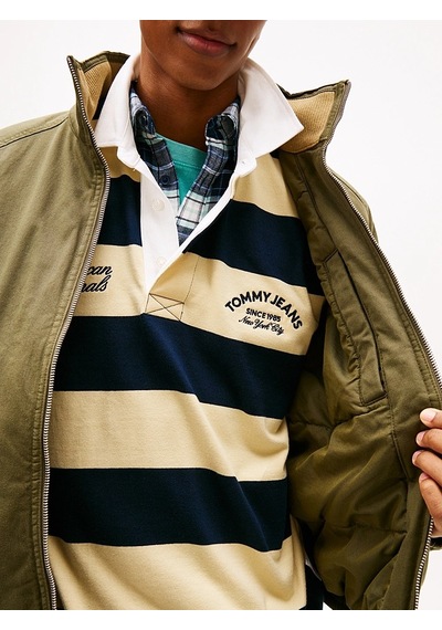 Tommy Hilfiger Tjm Cotton Twıll Padded Jacket Erkek Yeşil Mont - Dm0dm22712