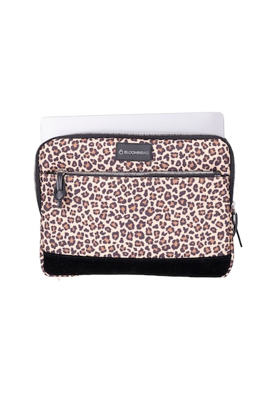 Bloominbag Earthy Leopard 14 İnç Laptop / Macbook Uyumlu Kılıf Kahverengi - Sarı