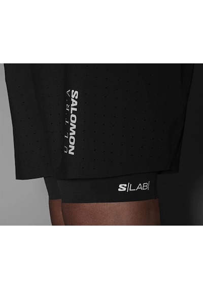 Salomon S/lab Salomon Ultra 2ın1 Erkek Koşu Şortu Lc2779400 Siyah