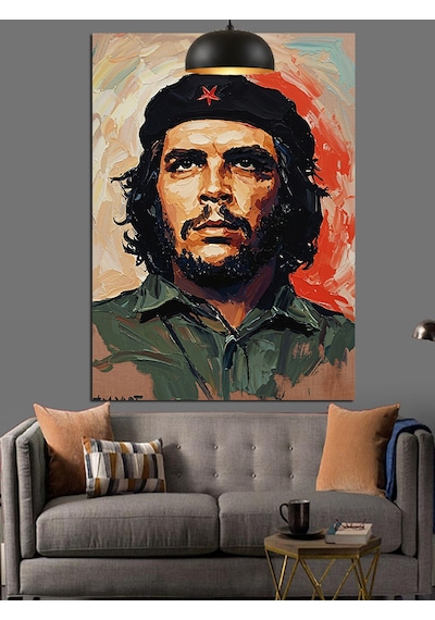 Küba Devrimci Lideri Che Guevara Dekoratif Kanvas - Mdf Ahşap Tablo