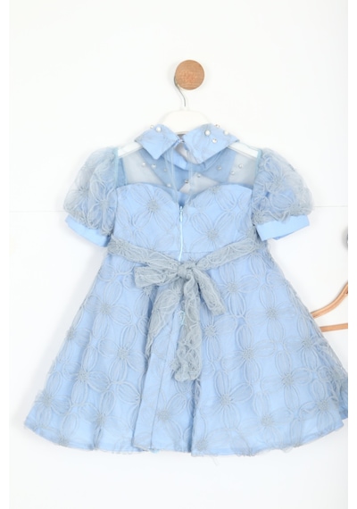Xo Kids Kız Çocuk Elbise 2-6 Yaş 1713 Mavi