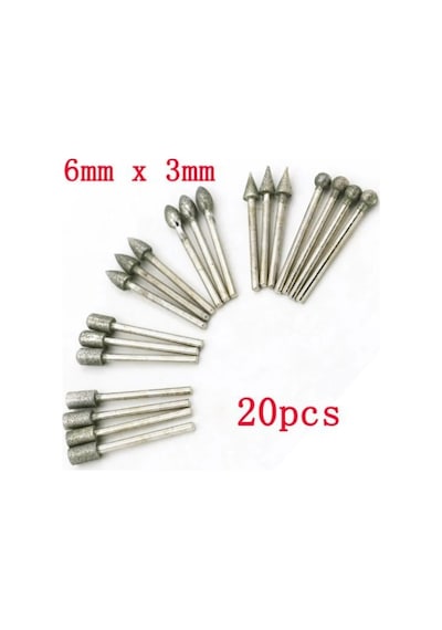 Senbang Dremel Gravür Benzeri Kalıpcı Taşlama Cam Fayans Delme Mermer Granit Aşındırma Elmas Freze Uc Seti