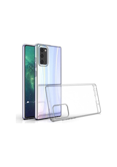 Galaxy Note 20 Kılıf Zore Şeffaf Ince Ve Esnek Süper Silikon Renksiz