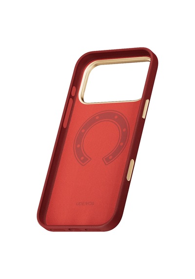 Apple iPhone 17 Pro Max Uyumlu Kılıf M-safe Şarj Özellikli Udemos Wind Serisi Kapak Kırmızı Kırmızı