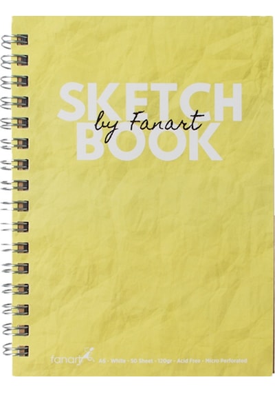 Fanart Academy Sketch Book 120 Gr Spiralli 50 Yp A6 Sarı 8674