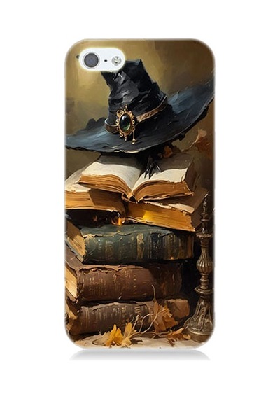 Apple Uyumlu iPhone 5 Büyücü Şapka Desenli Silikon Kılıf
