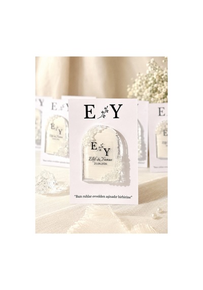 Taşlı Magnet Söz Nişan Nikah Düğün Hediyelik 10adet - 883467425