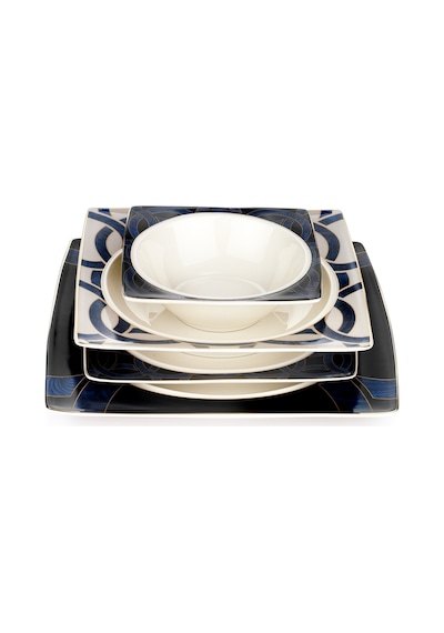 Schafer Glamor Blue Line Yemek Takımı-60 Parça-mavi