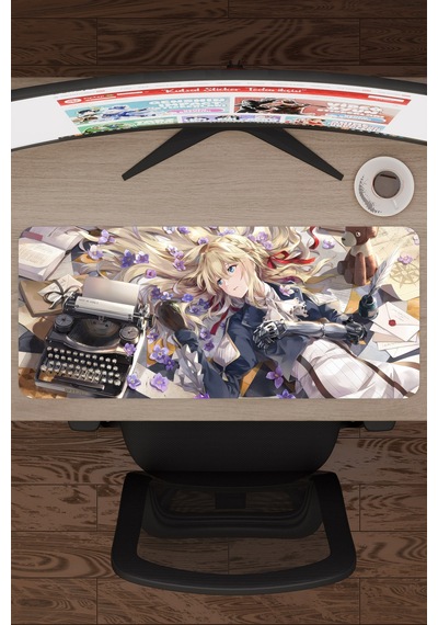 Violet Evergarden Anime V4 - 70x30 Xl Gaming Kauçuk Kaymaz Taban Mouse Pad Fare Altlığı