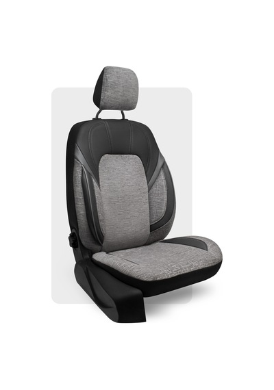 Otexo Harmony Şönil Dokuma Airbag Uyumlu Ortopedik Destekli Universal Oto Koltuk Kılıfı Siyah - Gri