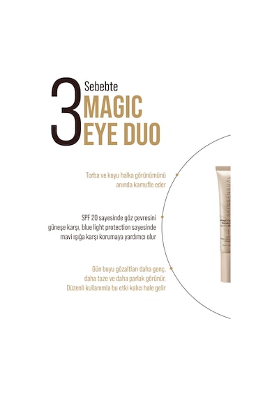 Skin Sensual Magic Eye Duo Repair & CC -Çift Etkili Onarıcı ile Aydınlatıcı Göz Altı Kremi | Light to Medium 15ml