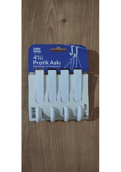4'lü Pratik Askı Beyaz